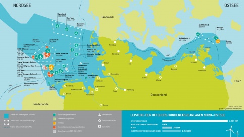 Übersicht Offshore-Windparks Deutschland